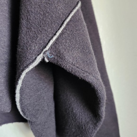 ZARA Knit Cropped Hooded Sweater Warm Gray Oversized Fit Cozy Core Hoodie M - Picture 5 of 9